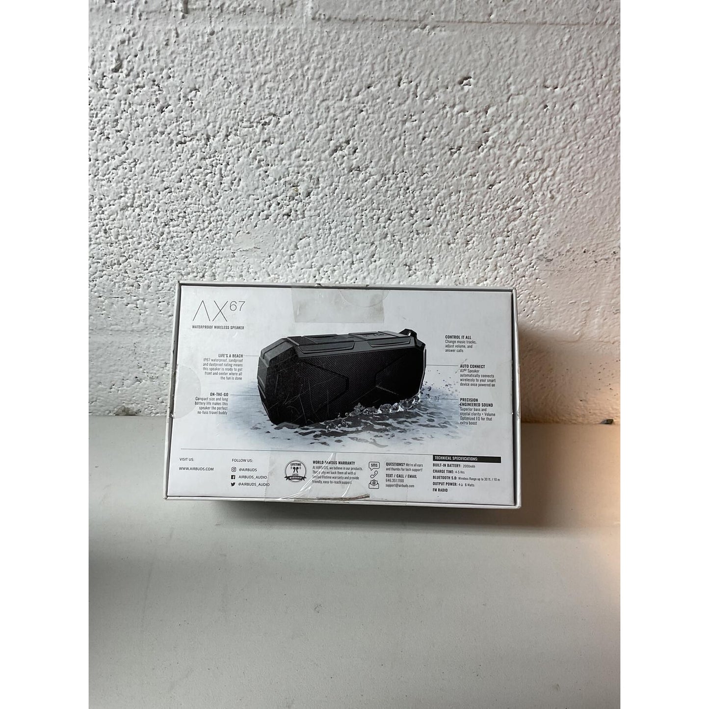 Airbuds AX67 waterproof wireless speaker