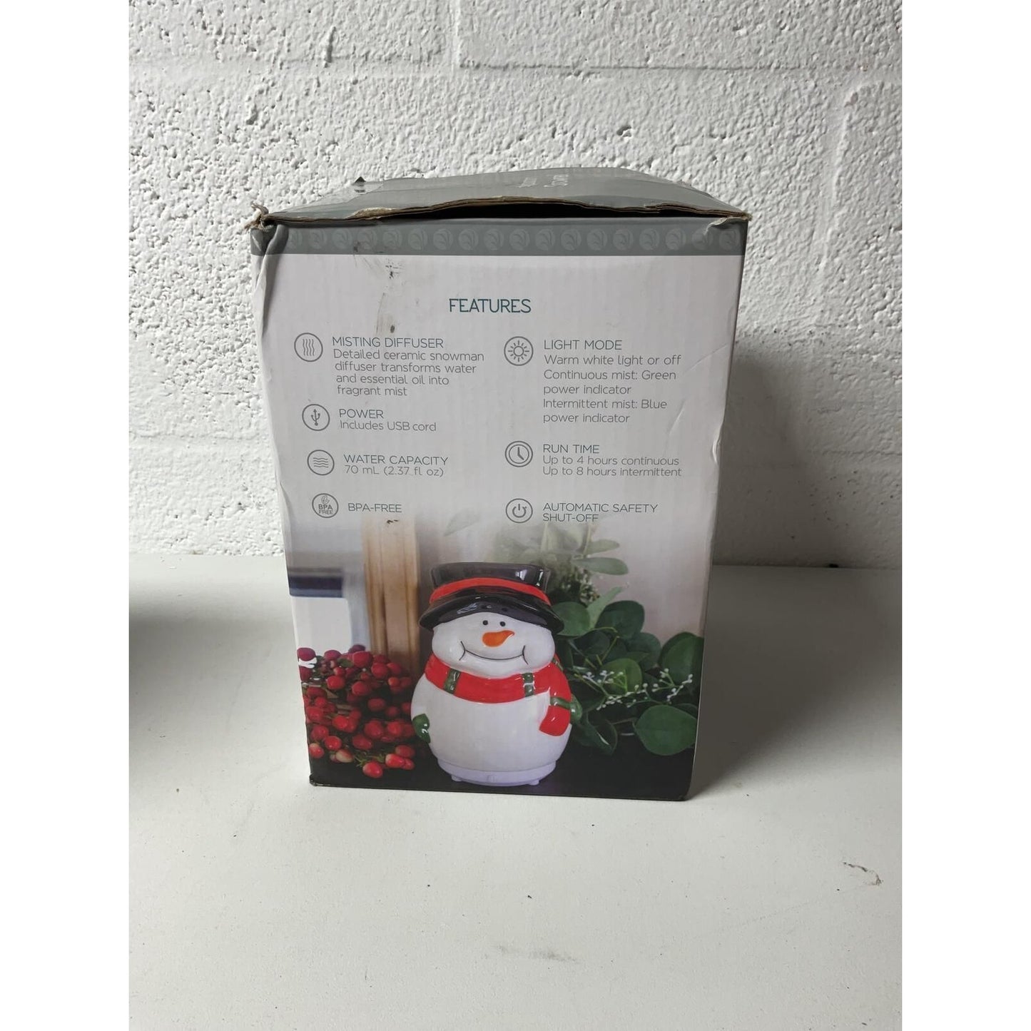 Spa room Essential Oil Diffuser Snowman - Open Box
