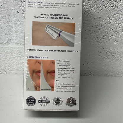 Sonicsmooth 2-in-1 Sonic Dermaplaning & Exfoliation + Hair removal