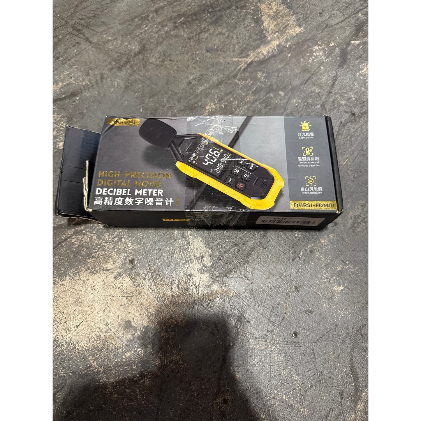 High-Precision Digital Noise Decibel Meter FBIRSI-FDM01- open box