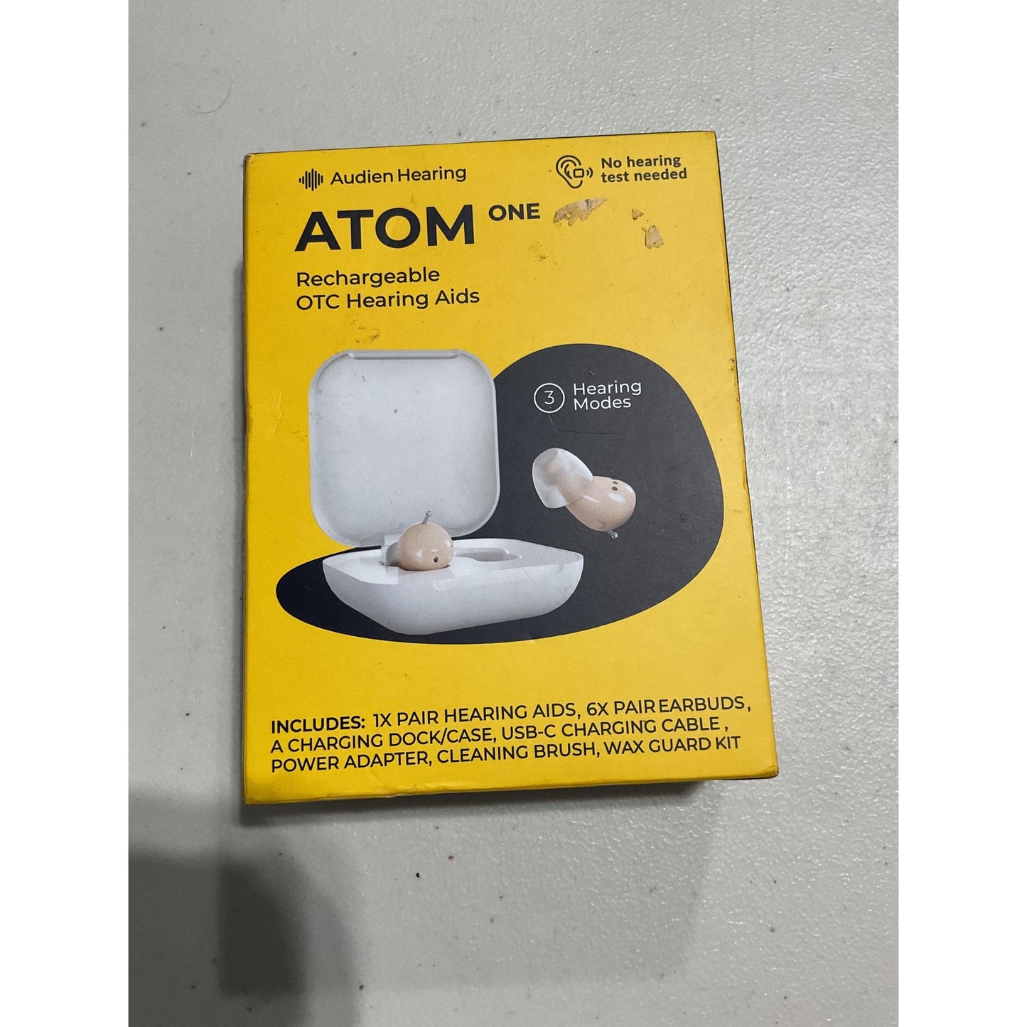 Atom one OTC hearing aids