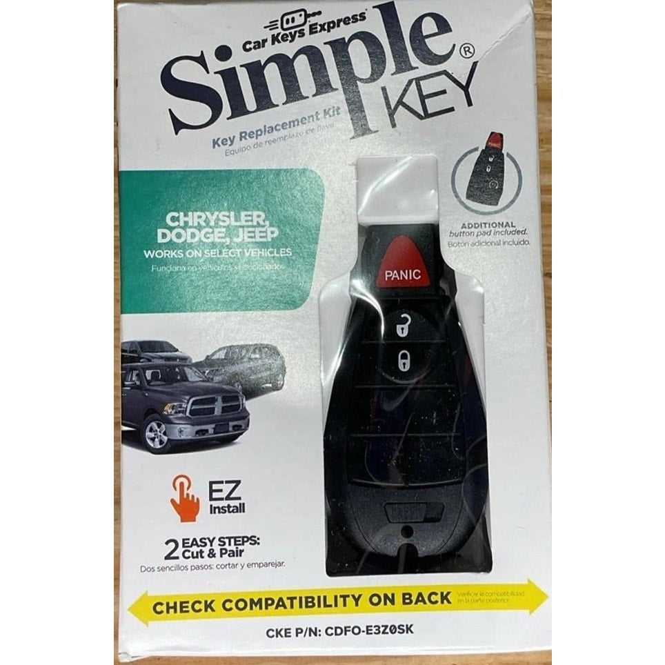Car Keys Express Simple Key Replacement Kit Dodge