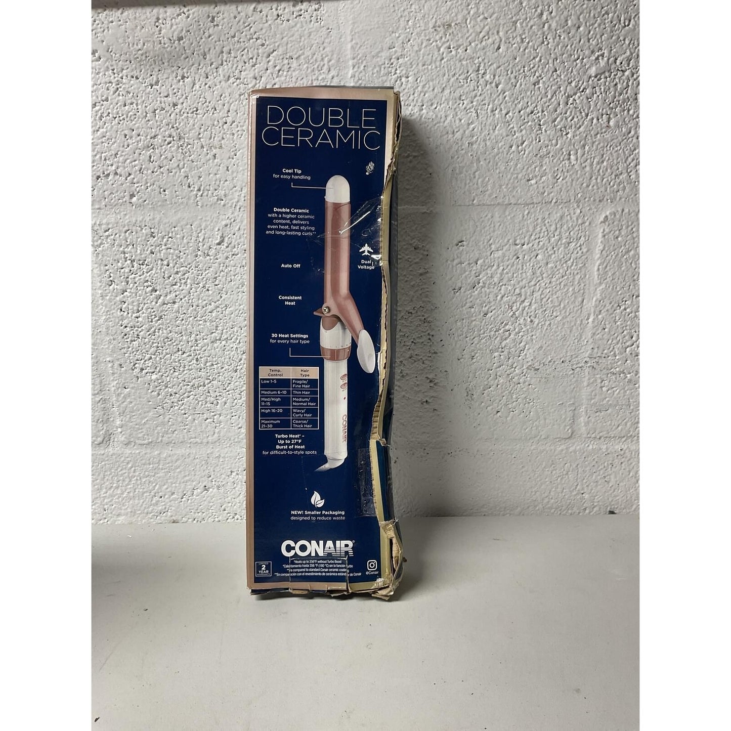 CONAIR Double Ceramic 1” Barrel Classic Curls