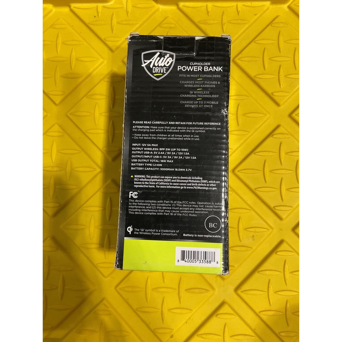 Auto Drive cup holder Power Bank USB, fits in most cup holders