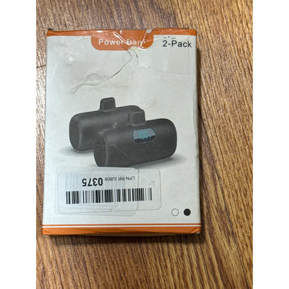 Black and white USBc PowerBank 5000 mah 2 pack