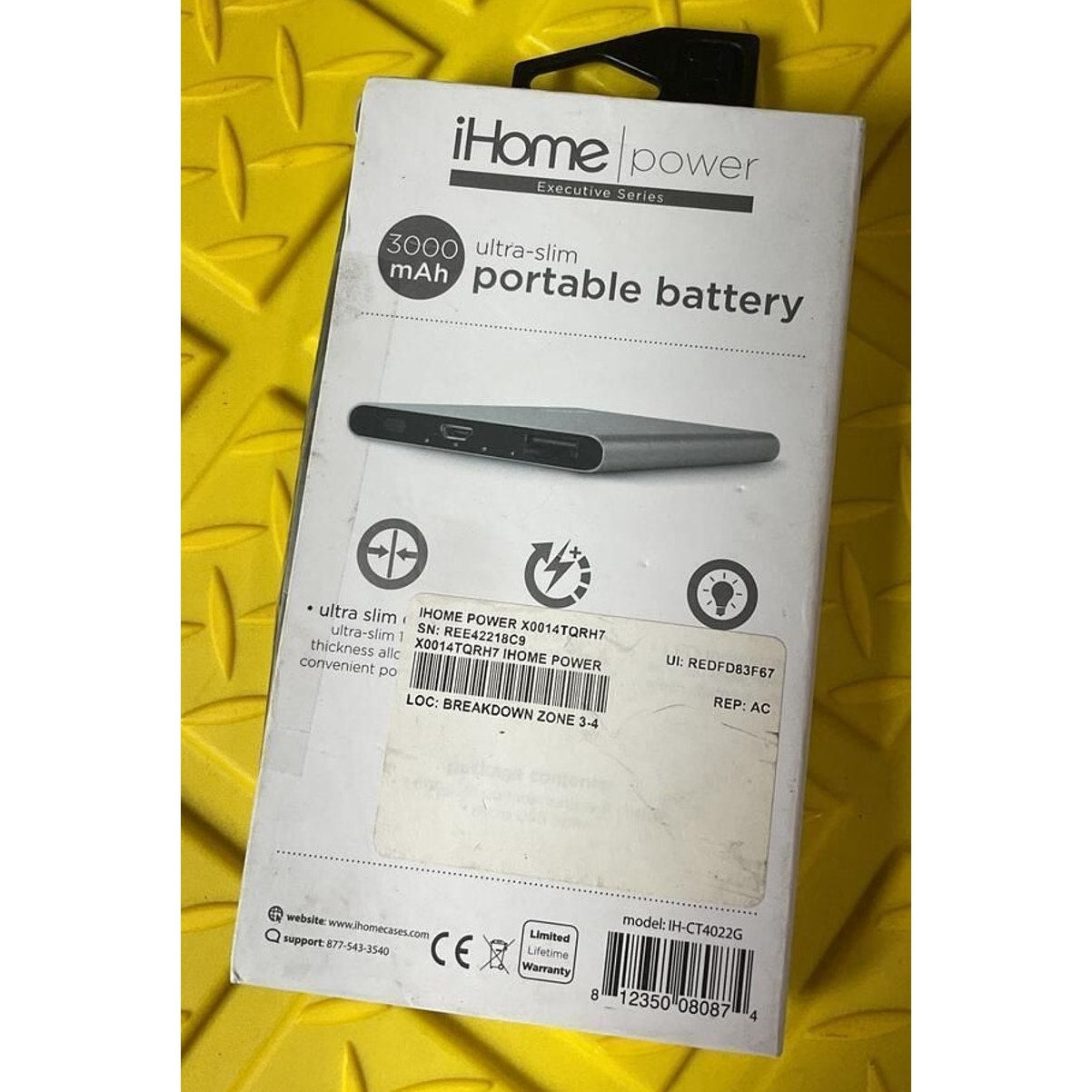 IHome 3000 mAh Ultra Slim Portable Battery