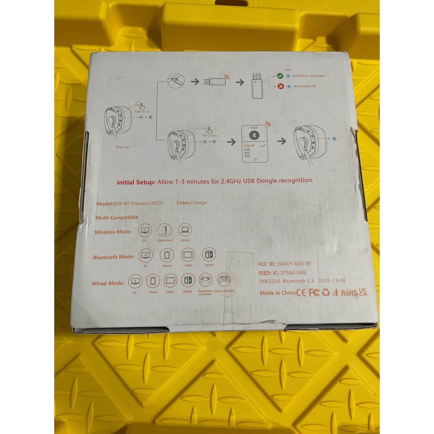 NUBWO G06 wireless/wired gaming headset