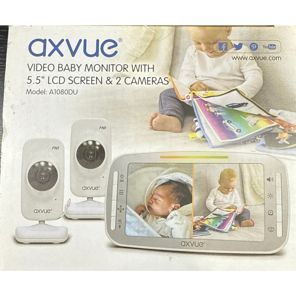 Axvue video baby monitor 5.5 lcd and two cameras A1080DU