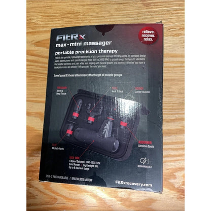 FitRx Mini Pro Neck and Back Massager, Handheld Deep Tissue Muscle Massage Gun