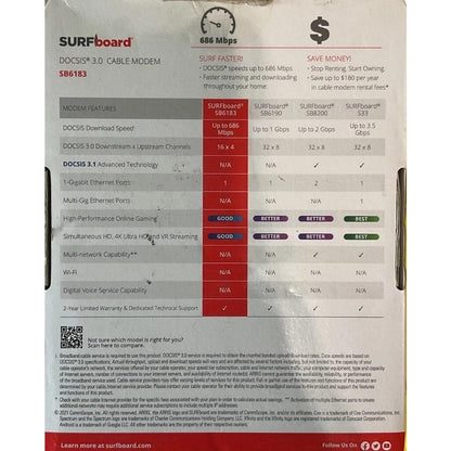 arris surfboard sb6183 cable modem