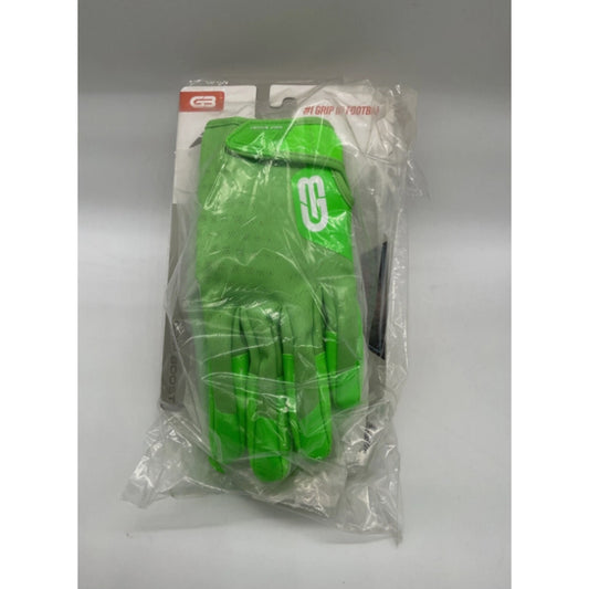 DNA Football Gloves with Engineered Grip - Adult Sizes (Medium, Lime)