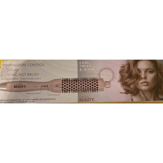 1.5" Cortex Ionic Temperature Control Styling Brush - Pink