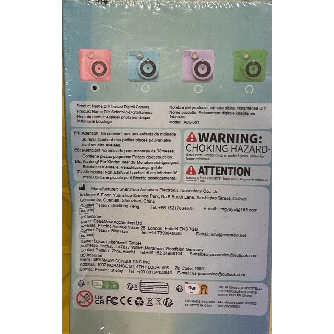 DIY instant digital camera instant print