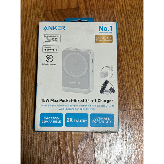 Anker MAGSAFE 15W Max PocketSized 3-1 charger