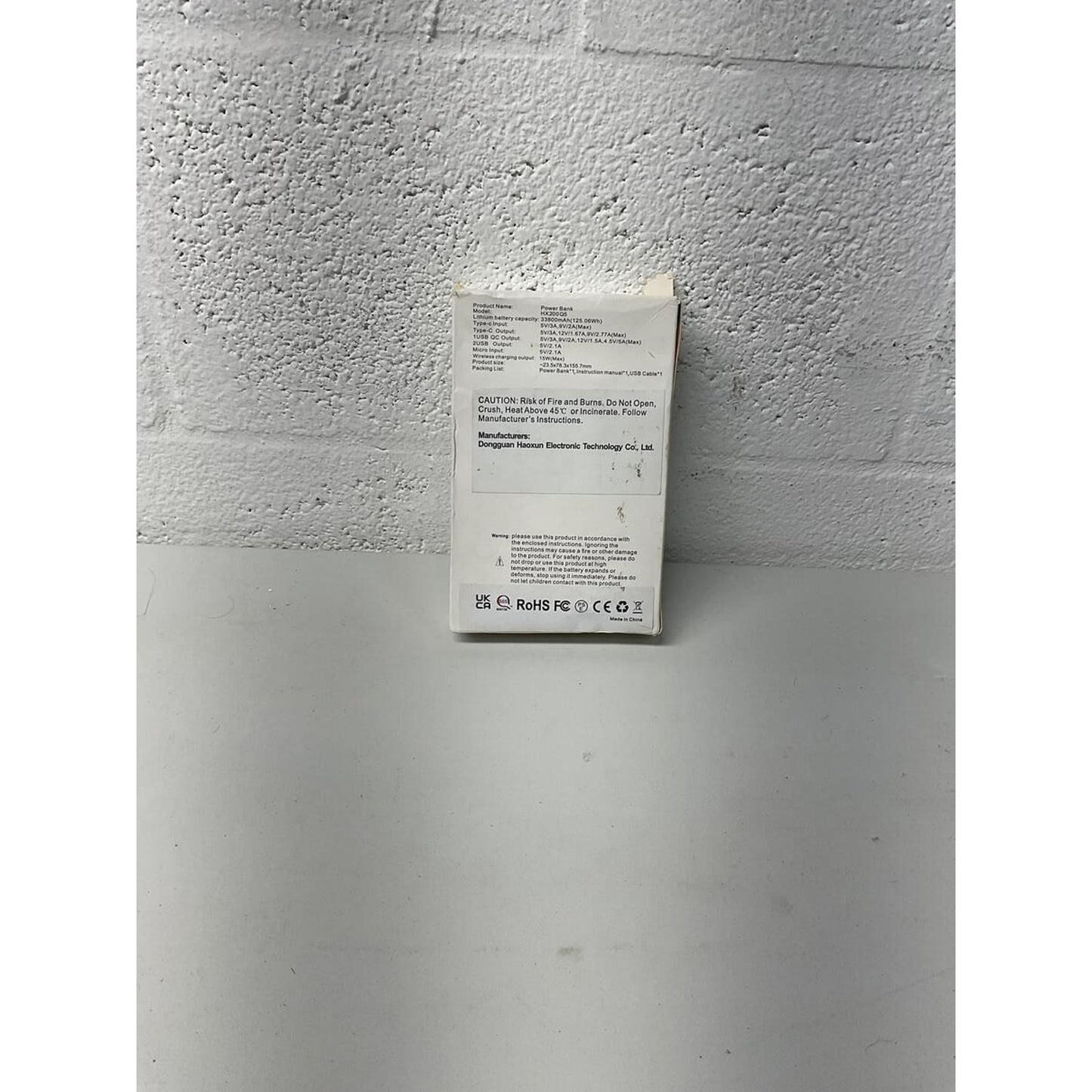 Power Bank 36800mAh model HX200Q5 black