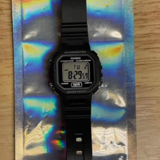 Casio LA20WH-1A Illuminator NEW Women's Digital Watch Black Resin Chronograph