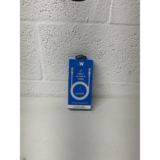 Just Wireless 6ft cable USB-C to USB-C Fast charging