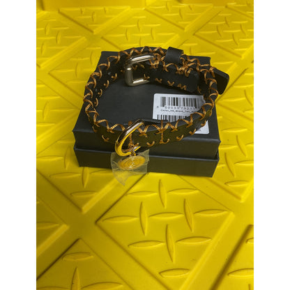 Scotch & Co collar xs black tan stitch