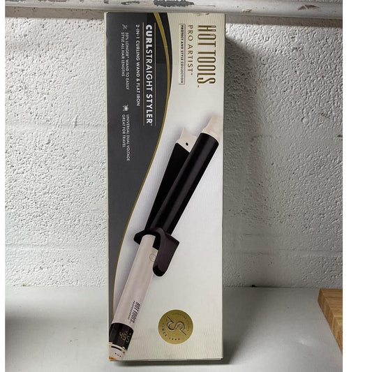 Hot Tools Pro Artist Curl Straight Styler 2-in-1 Curling Wand & Flat Iron