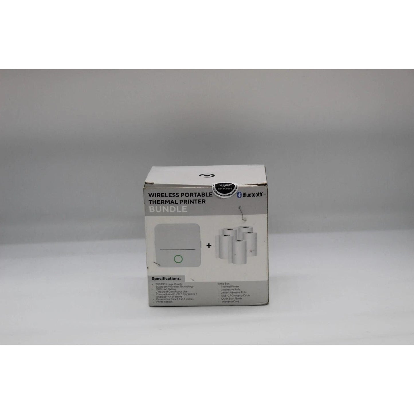 Core CTP500WH Wireless Portable Thermal Printer Bundle White NEW