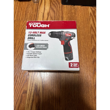 HYPER Tough Cordless Drill 12Volts - Open Box
