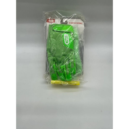 DNA Football Gloves with Engineered Grip - Adult Sizes (Large, Lime)