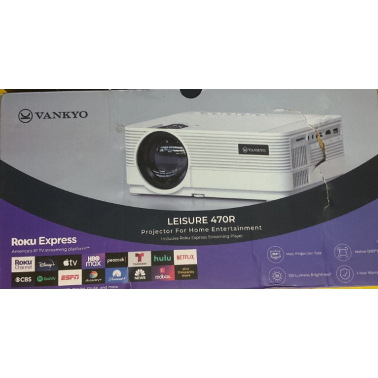VANKYO Leisure 470R Projector with Roku Express Streaming Player ...