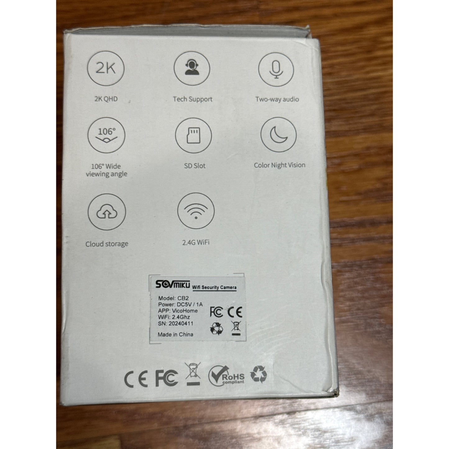 AI Wireless Security Camera for Home - Open Box