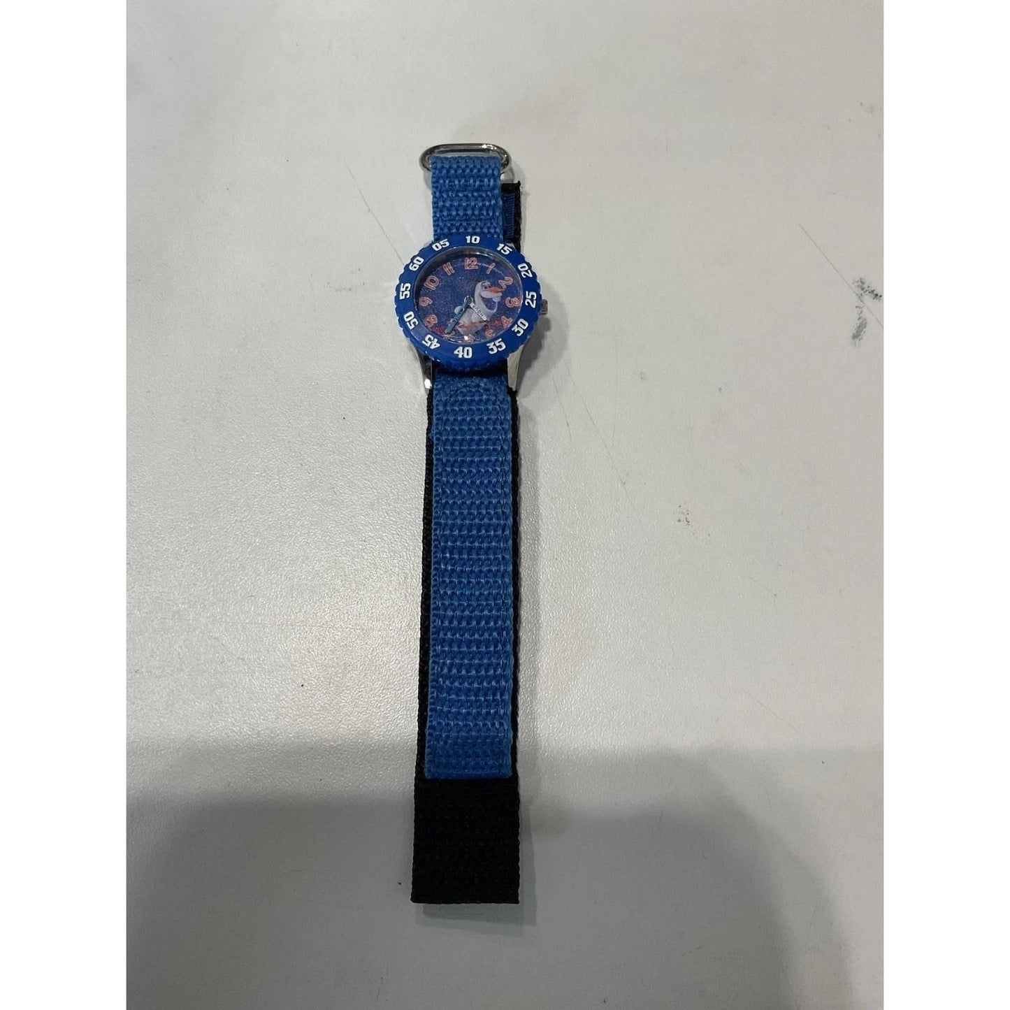 disney frozen kids bezel stainless steal time teacher analog nylon strap watch