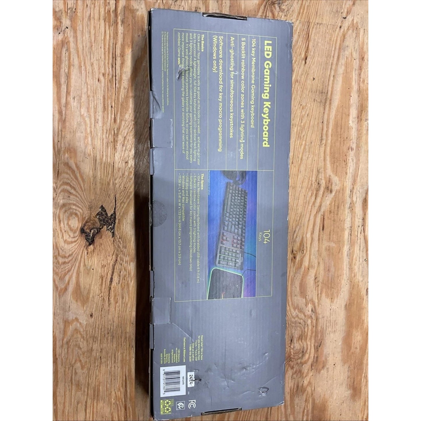 Game ONN RGB Mechanical Gaming Keyboard 104 Keys, Blue Mechanical Switches - Open Box