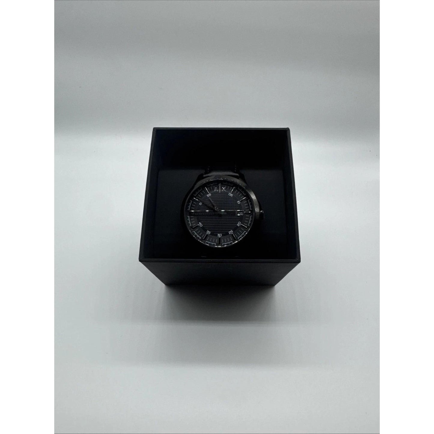 Armani Exchange AX Three-Hand Date Black Stainless Steel Band Men's Watch AX7101