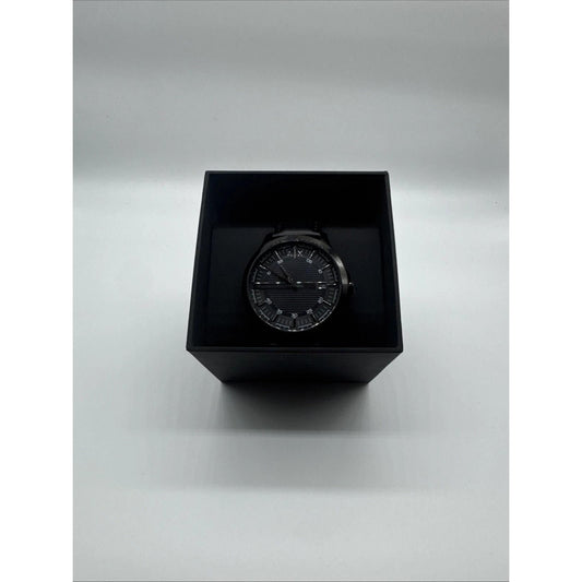 Armani Exchange AX Three-Hand Date Black Stainless Steel Band Men's Watch AX7101