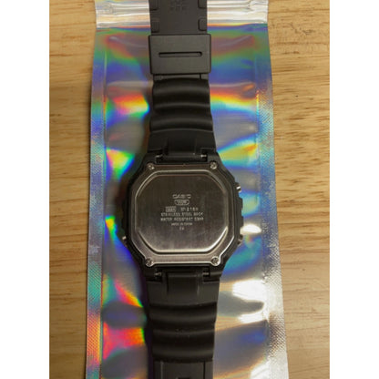 Casio W218H-1AV, Chronograph Watch, Black Resin Band, Alarm, Illuminator,