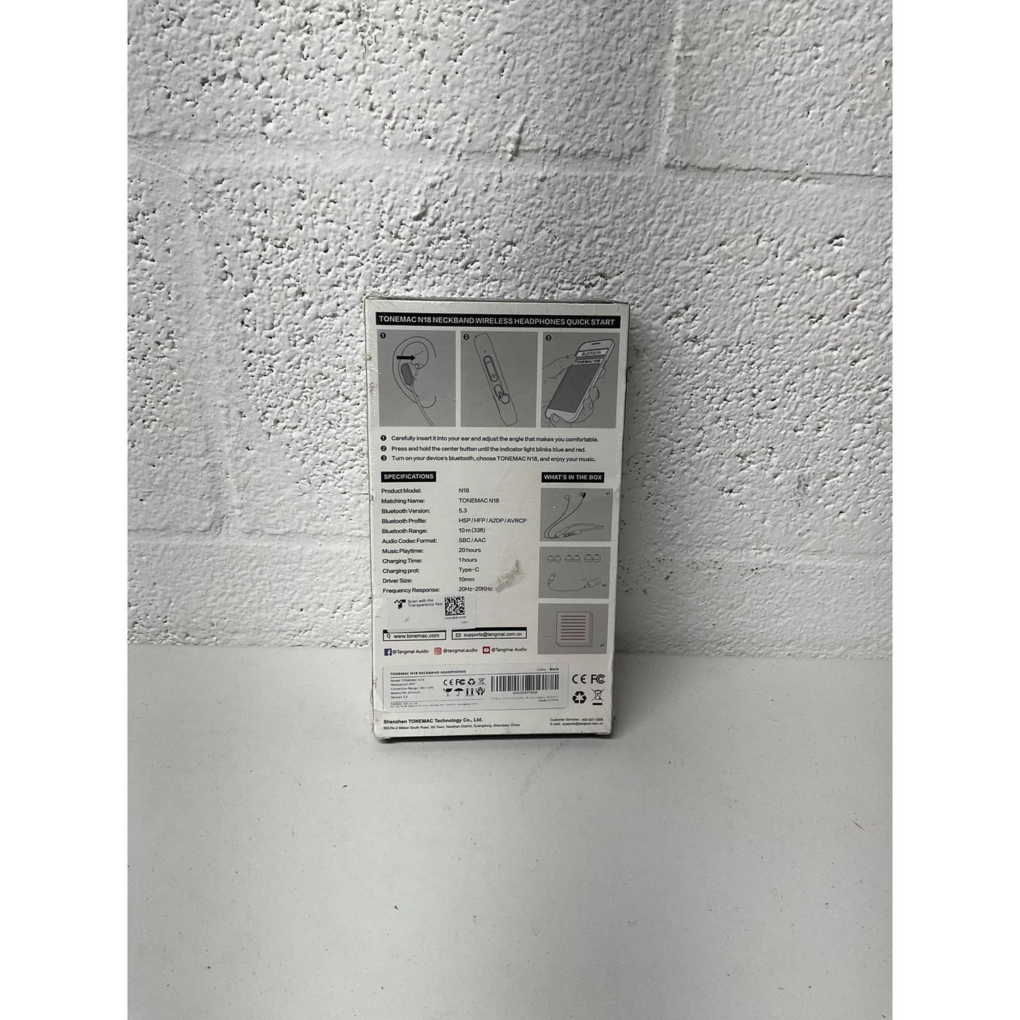 TONEMAC N18 Neckband wireless headphones