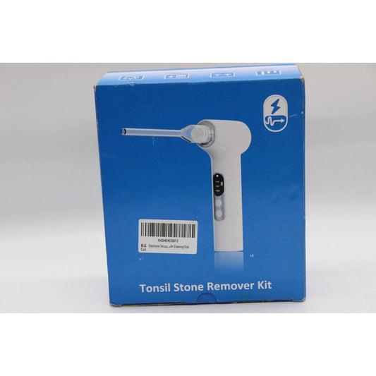 Tonsil Stone Removal Kit, Vacuum with Built-in Blue Light, Rechargeable (White)