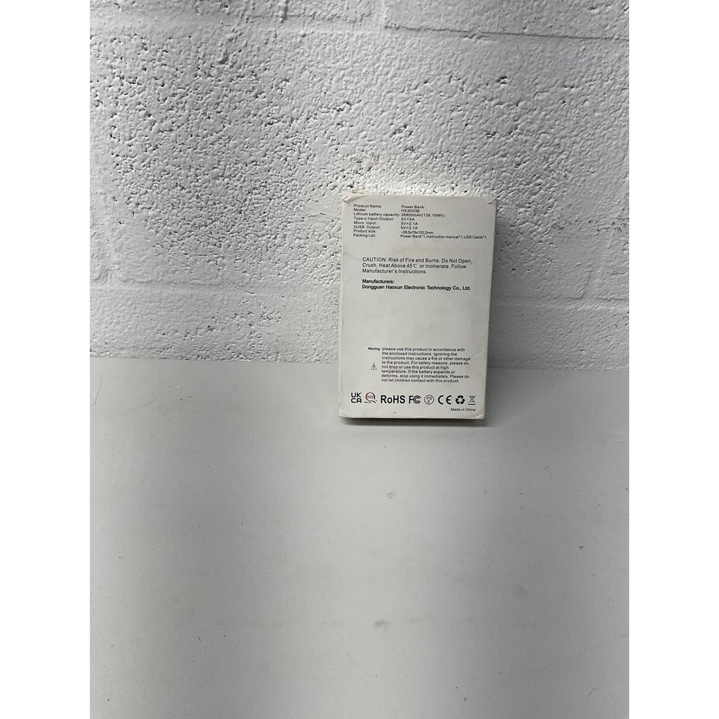 Power Bank 36800mAh model HX200Q6 orange